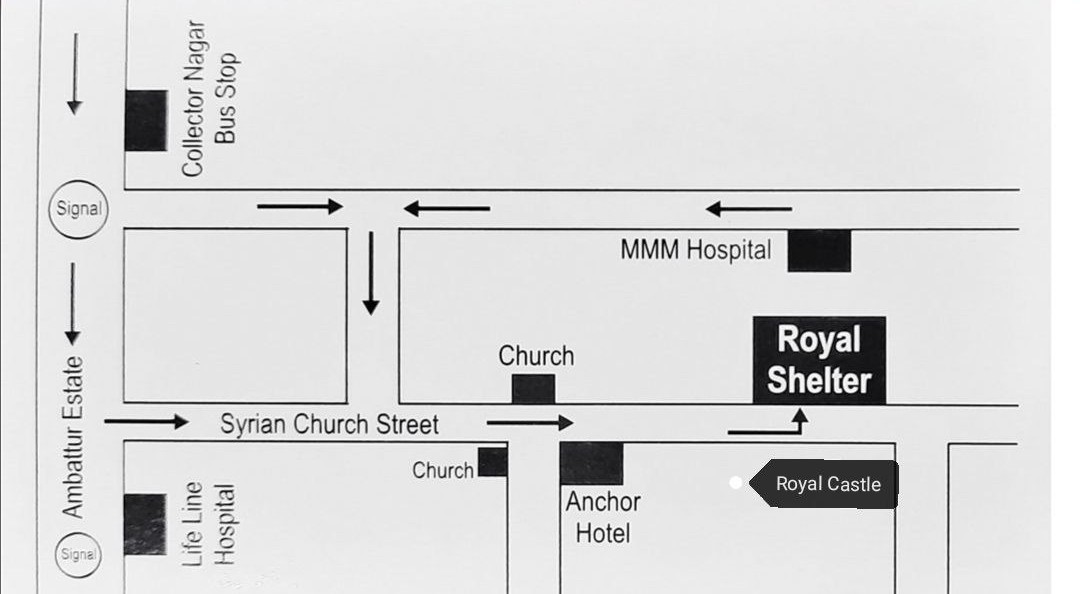 Royal Shelters Route Map